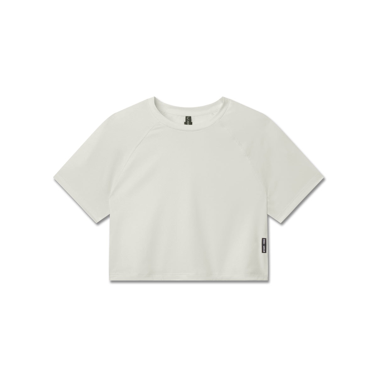 AeroSilver® Cropped Tee in ivory cream, front view