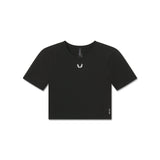 W019. LYCRA® Cropped Tee - Black