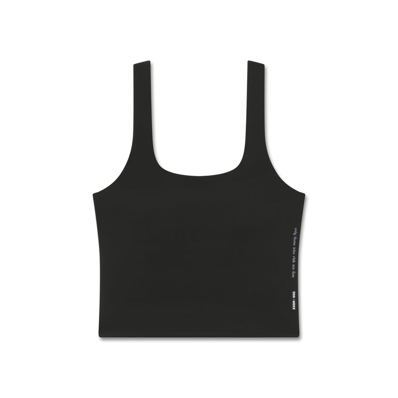 W022. Lycra® 2-in-1 Tank Top - Black