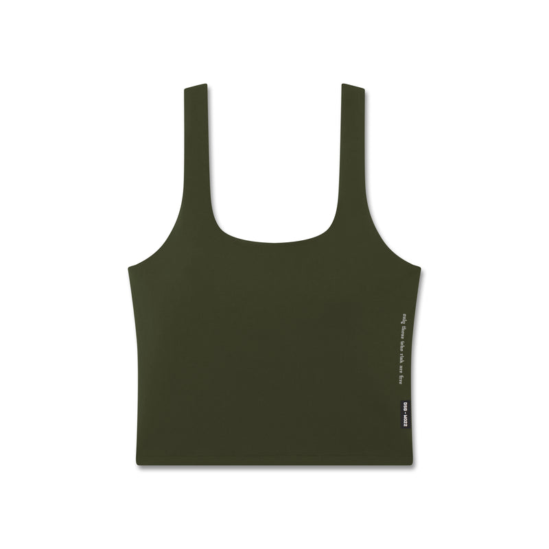 W022. Lycra® 2-in-1 Tank Top - Olive