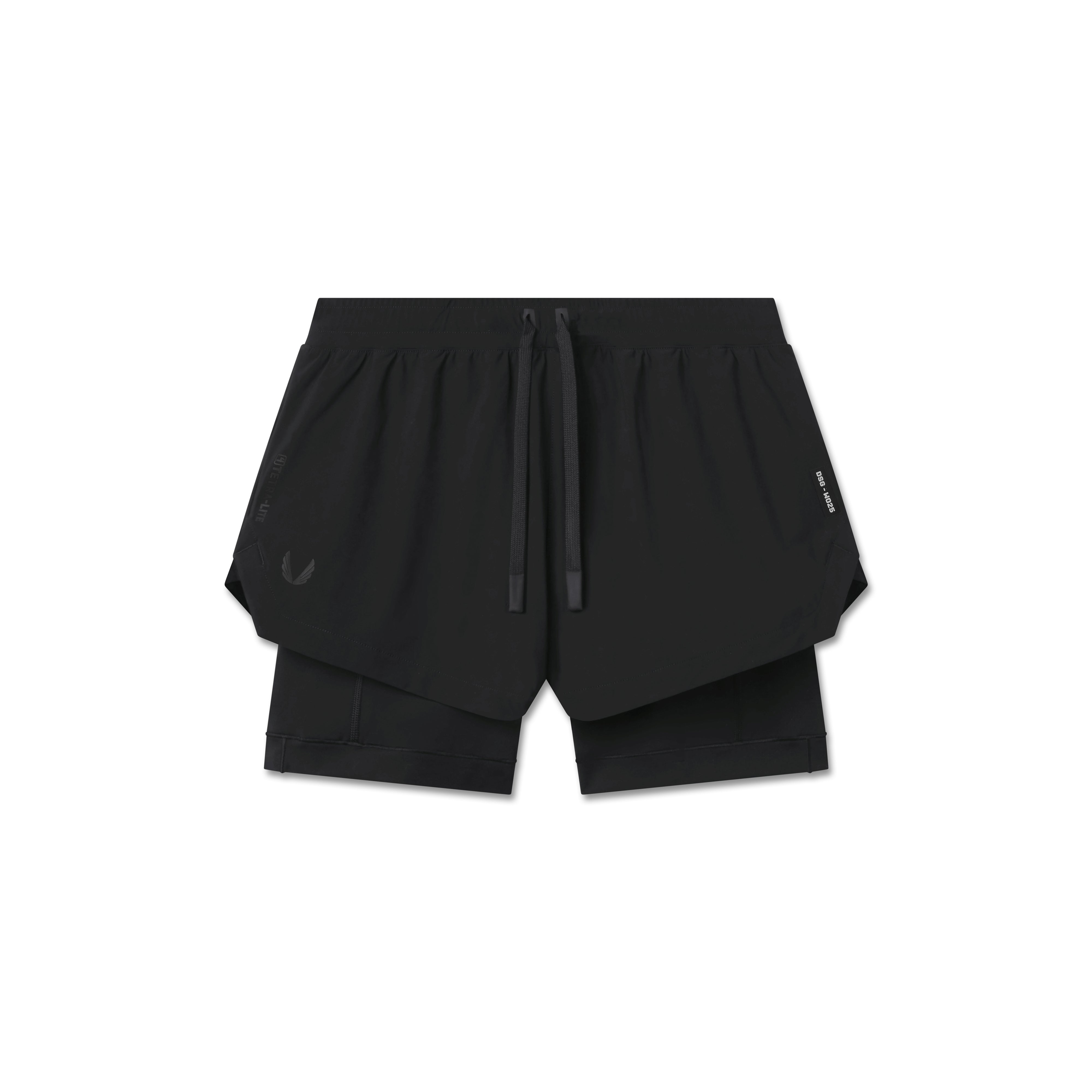 Tetra-Lite Liner Short in black, front view