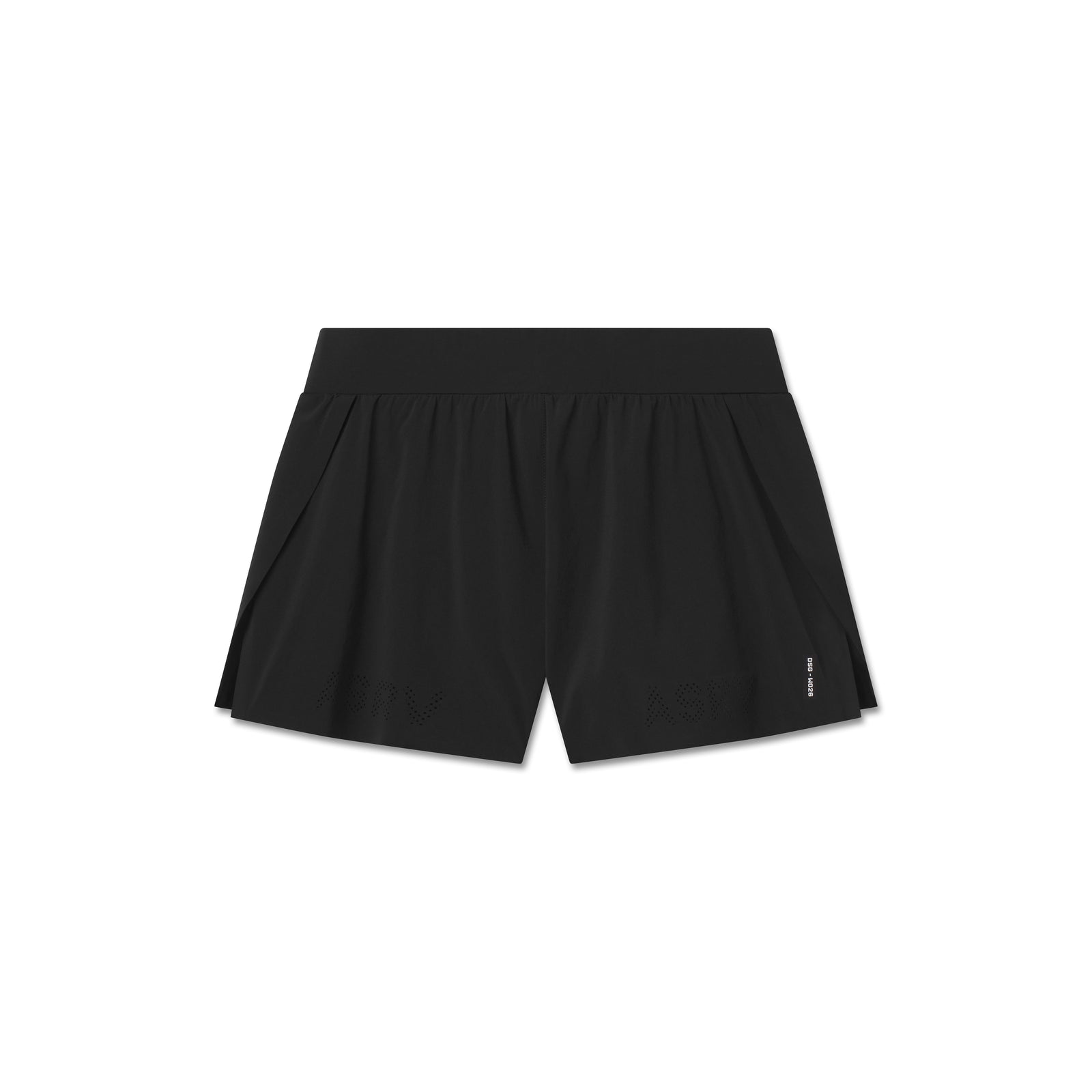 W026. Aerotex™ Side Split Run Short - Black – ASRV