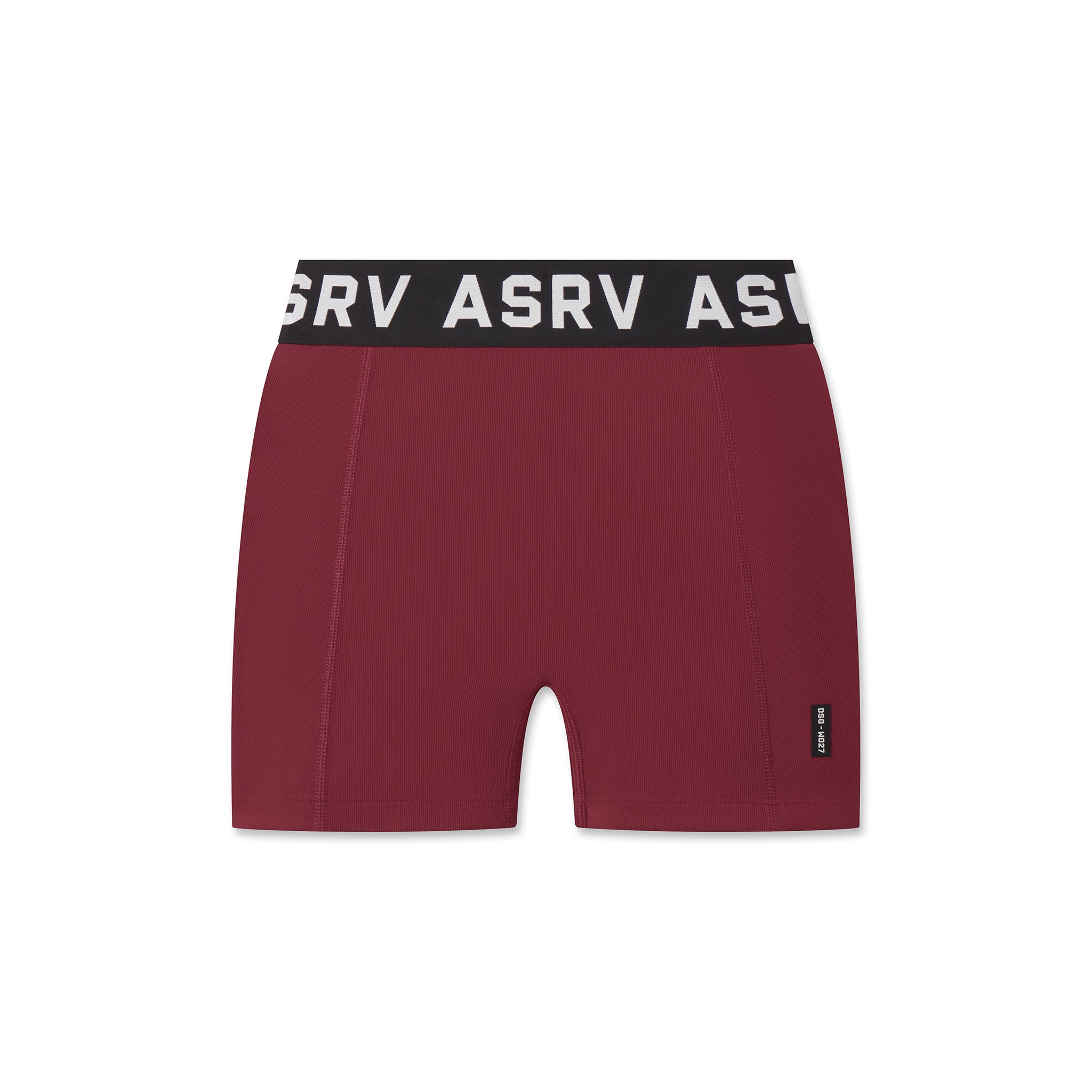 LYCRA® Ribbed Short in crimson, front view