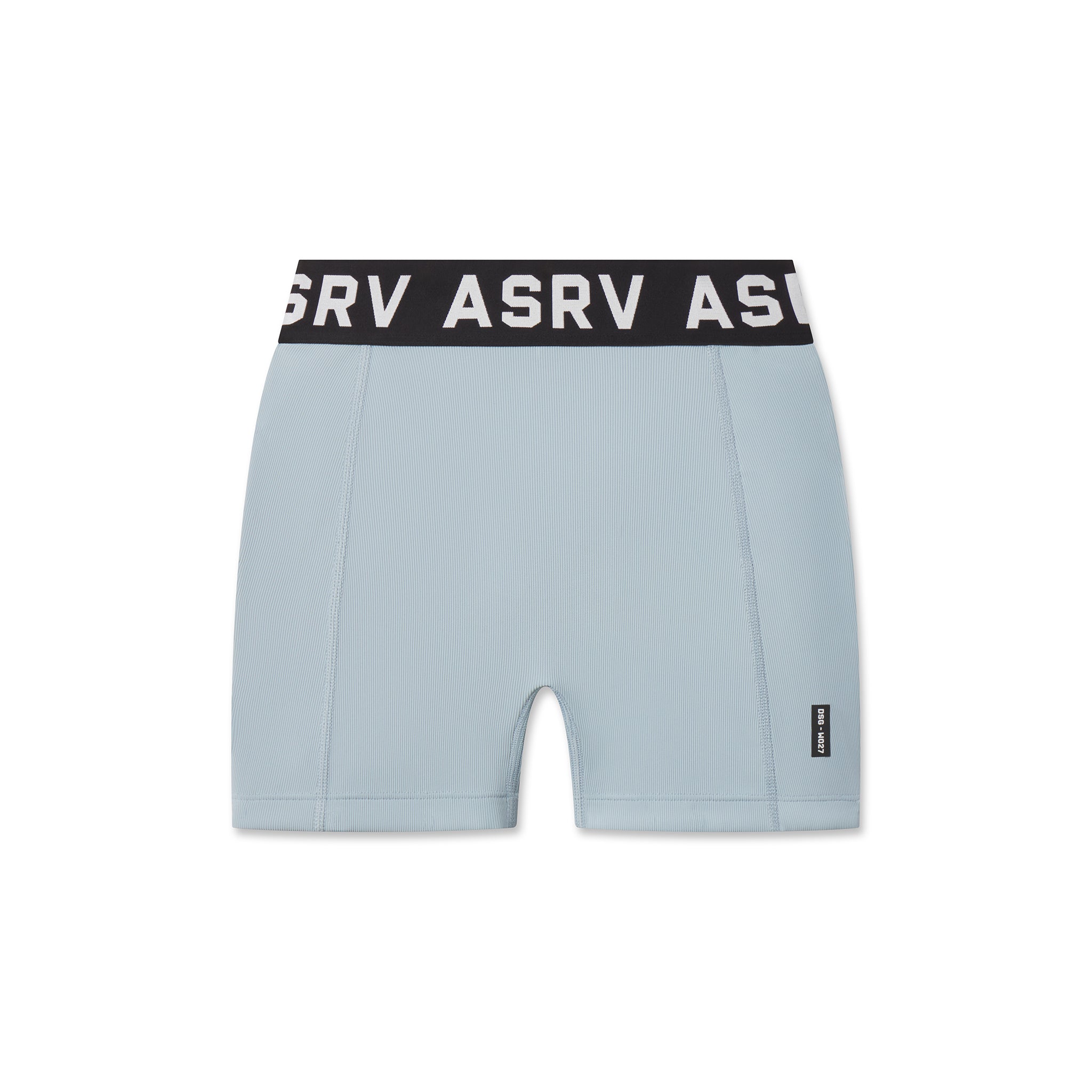 LYCRA® Ribbed Short in light sky, front view with ASRV waistband