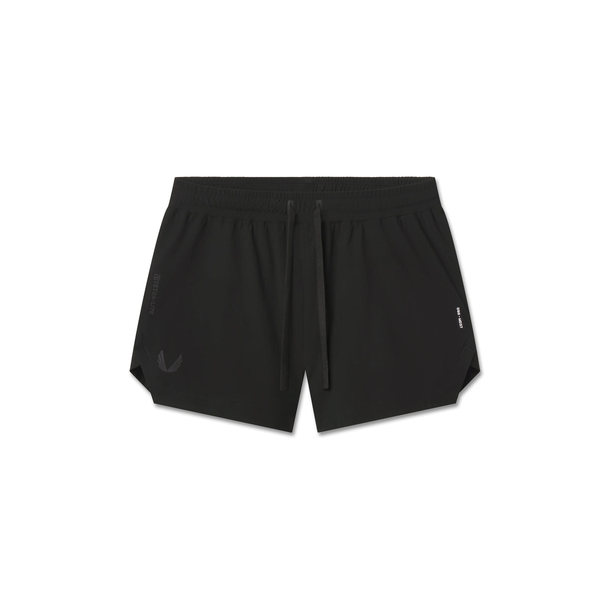 Tetra-Lite Linerless Short in black, front view