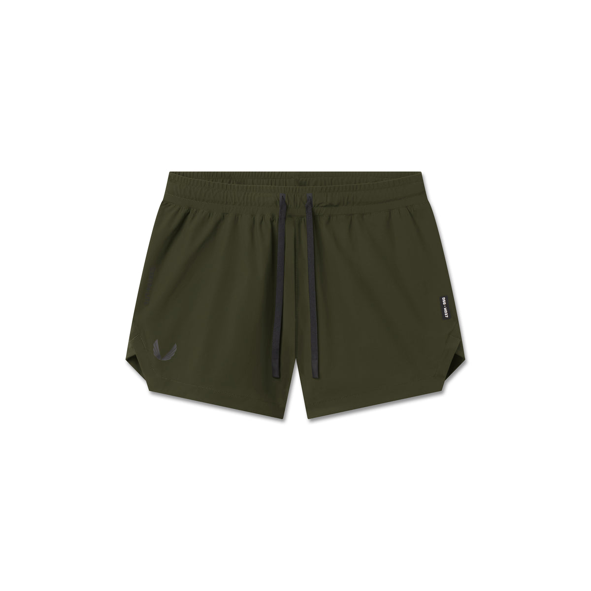 Tetra-Lite Linerless Short in olive, front view