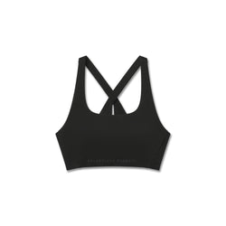 W039. Lycra® Hybrid Sports Bra - Black