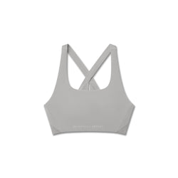 W039. Lycra® Hybrid Sports Bra - Slate Grey