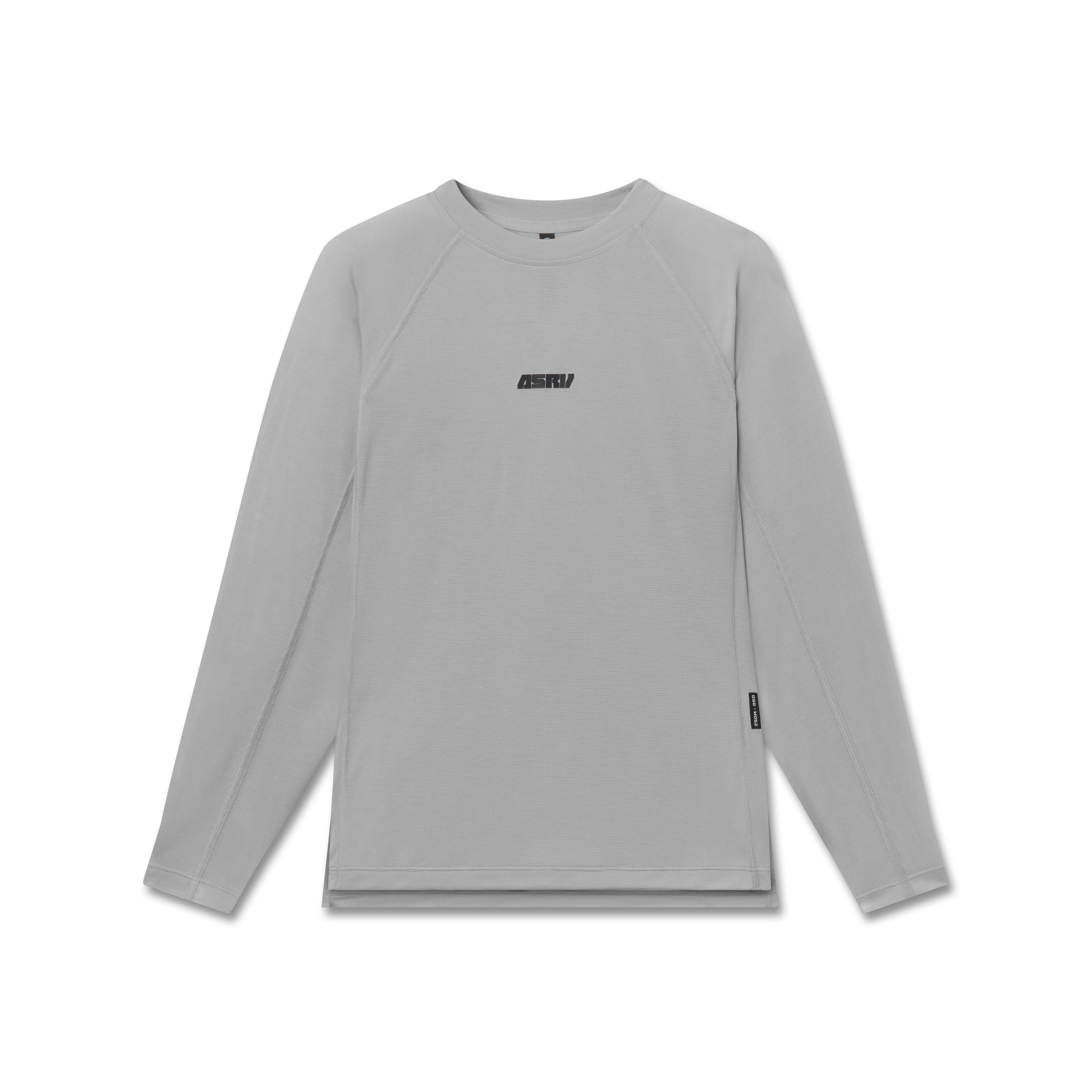 flatlay Polartec® Delta Longsleeve in slate grey, front view