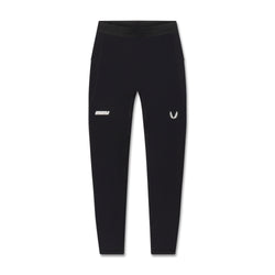 W055. Lycra® Ribbed Running Tight - Black