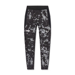 W055. Lycra® Ribbed Running Tight - Pixel Camo