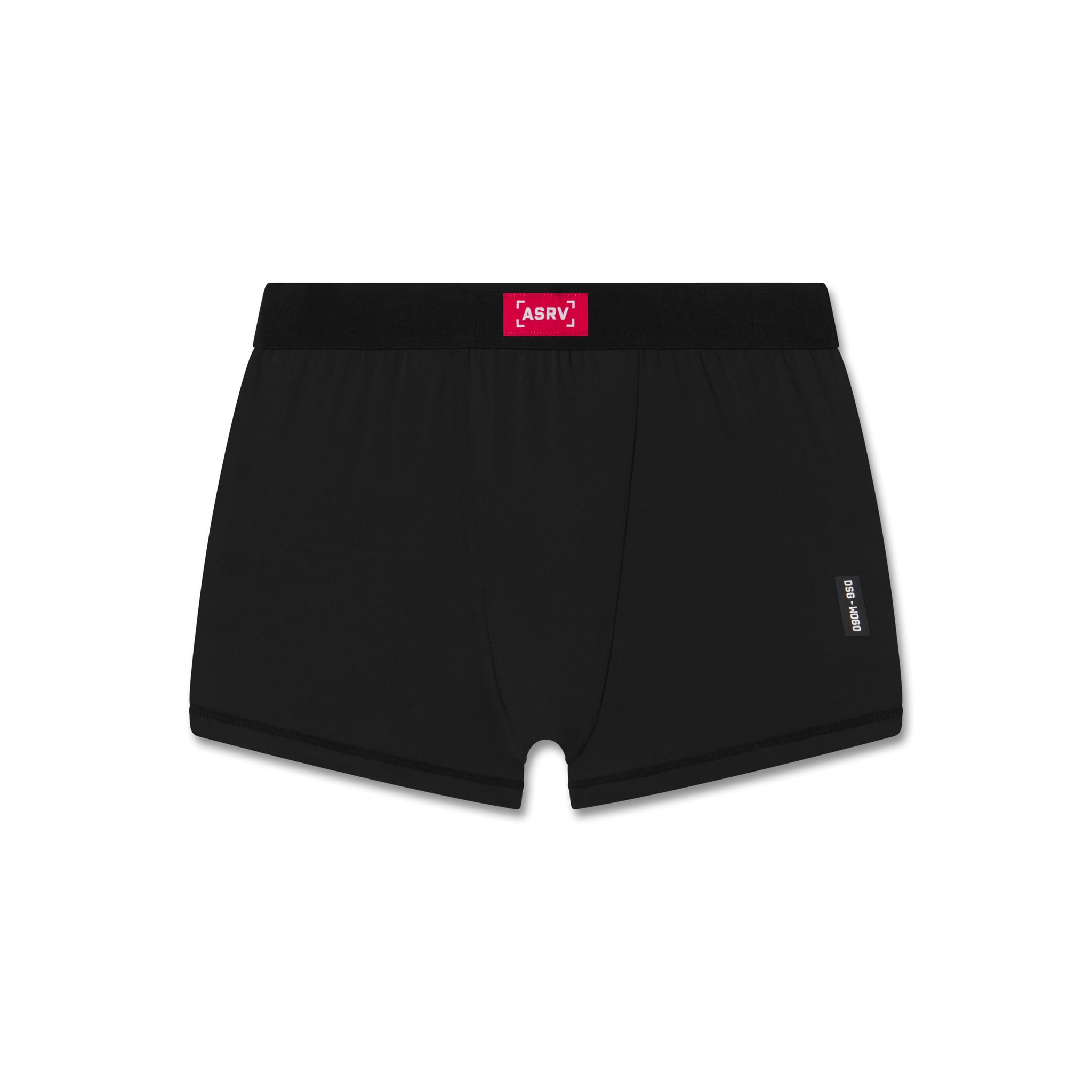 flatlay LYCRA® ADAPTIV briefs in black, front view