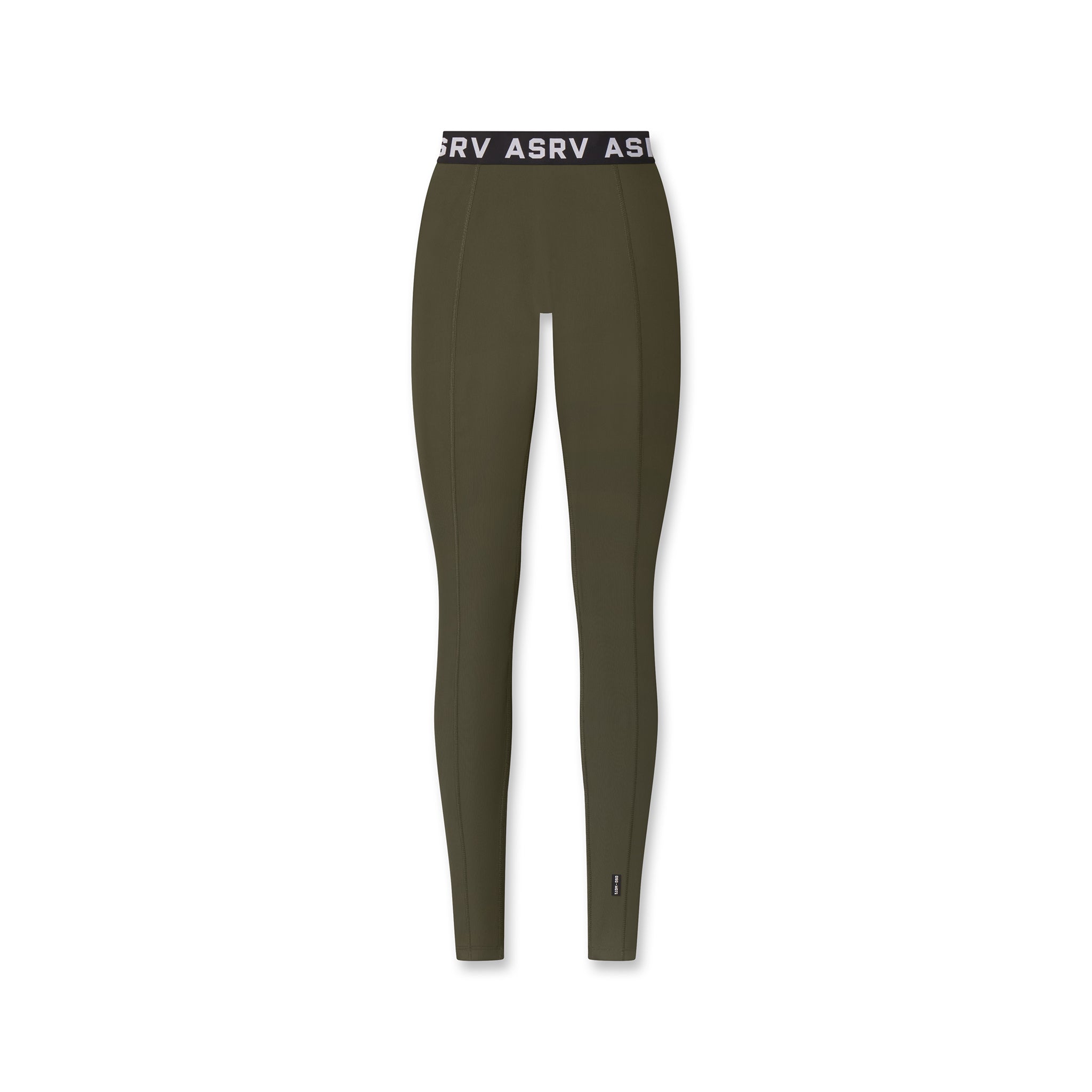 W071 Lycra® ribbed legging in olive, front view
