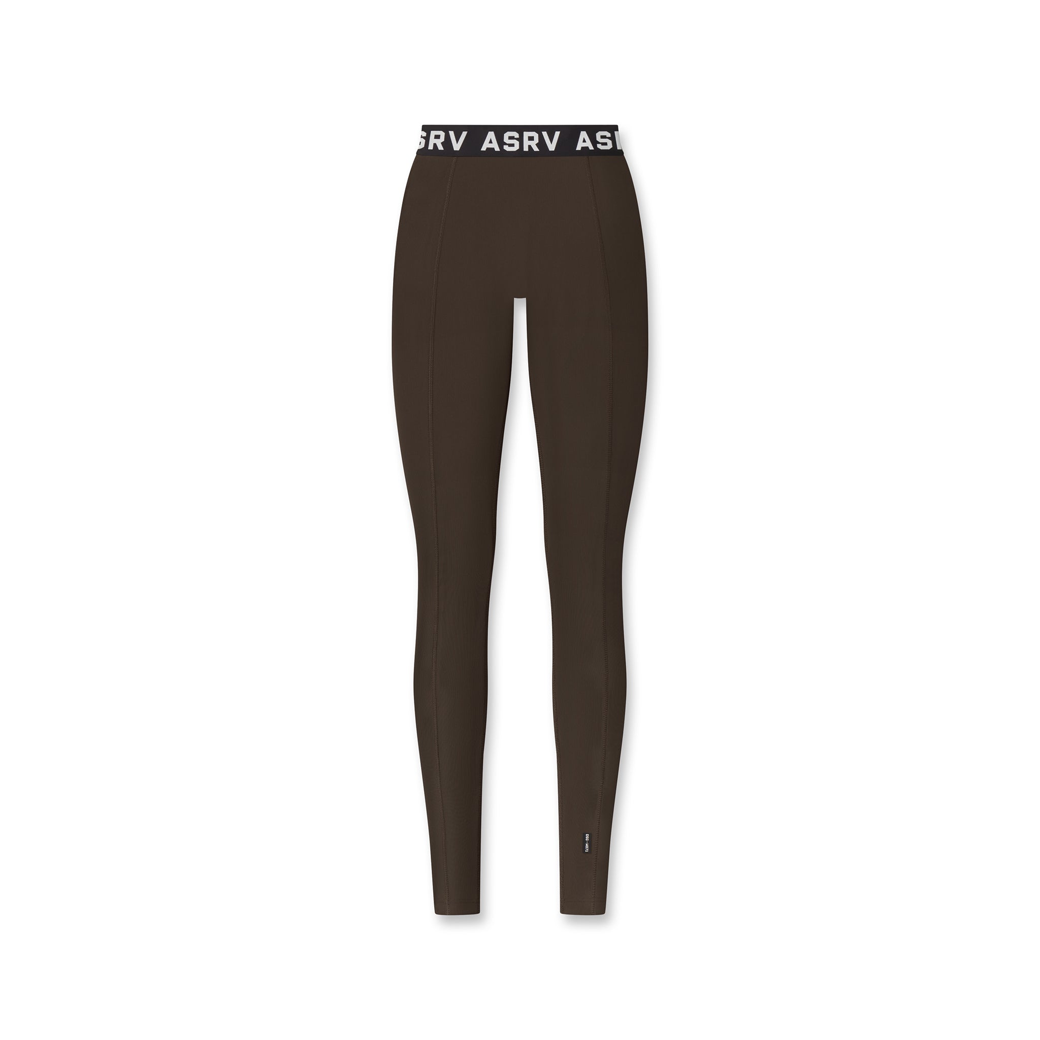 LYCRA® Ribbed Legging in Dark Earth, full length front view