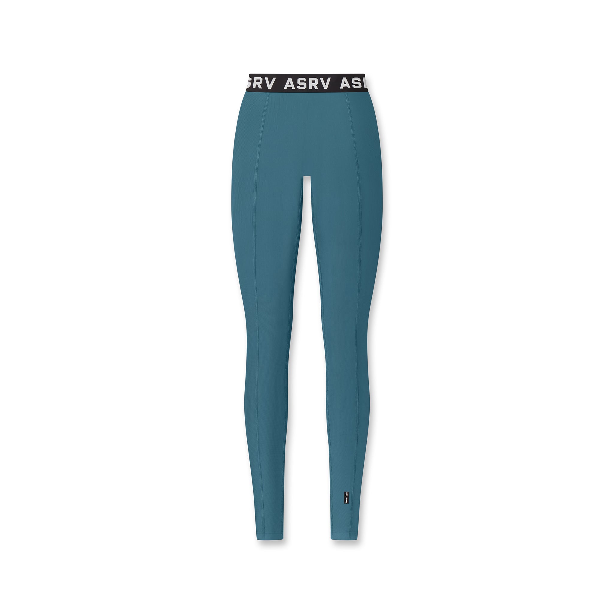 LYCRA® Ribbed Legging in storm teal, full length front view