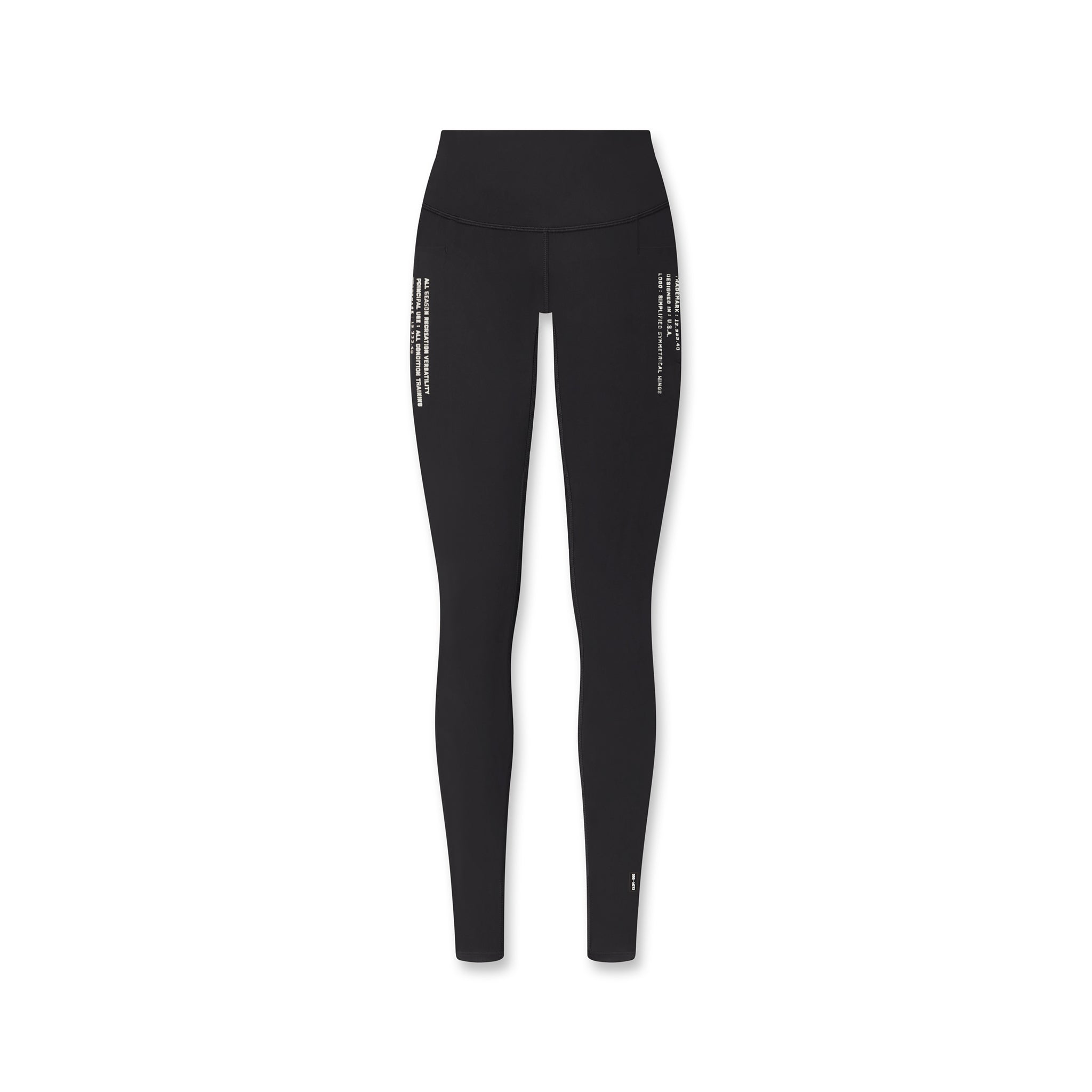 W072 LYCRA® ADAPTIV 4 Pocket Legging in black, front view