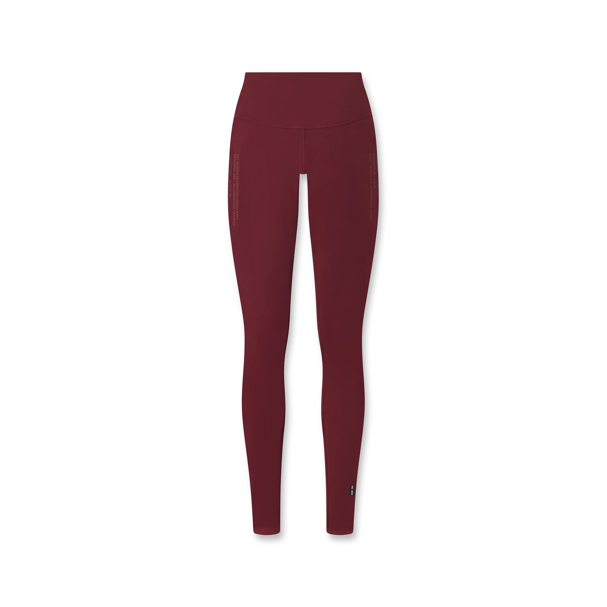 W072 LYCRA® ADAPTIV 4 Pocket Legging in crimson, front view