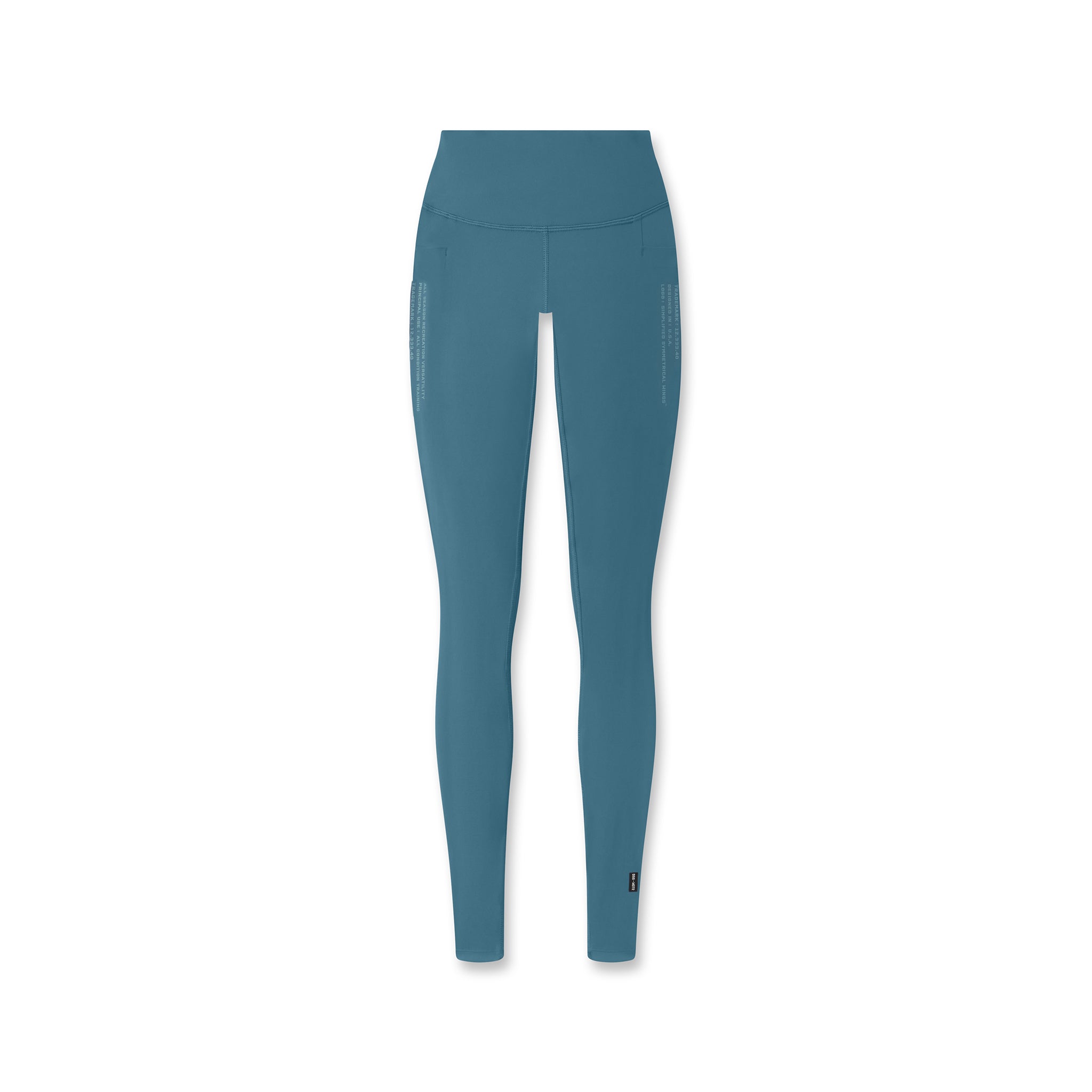 W072 LYCRA® ADAPTIV 4 Pocket Legging in storm blue, front view