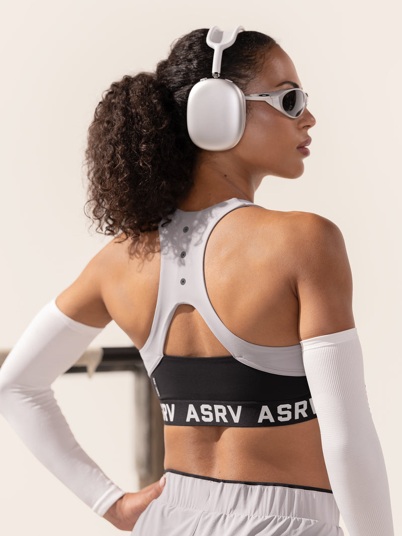 W083. LYCRA® ADAPTIV Racerback Sports Bra - Merlot