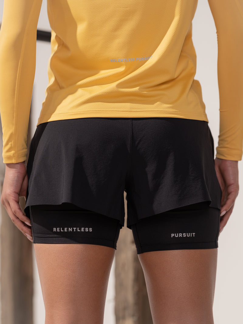 W087. Aerotex™ Side Split Liner Short - Sedona Snow Camo