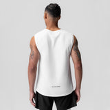 1060. Creora® Cotton Modal Cutoff Tank - White