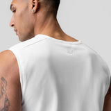 1060. Creora® Cotton Modal Cutoff Tank - White