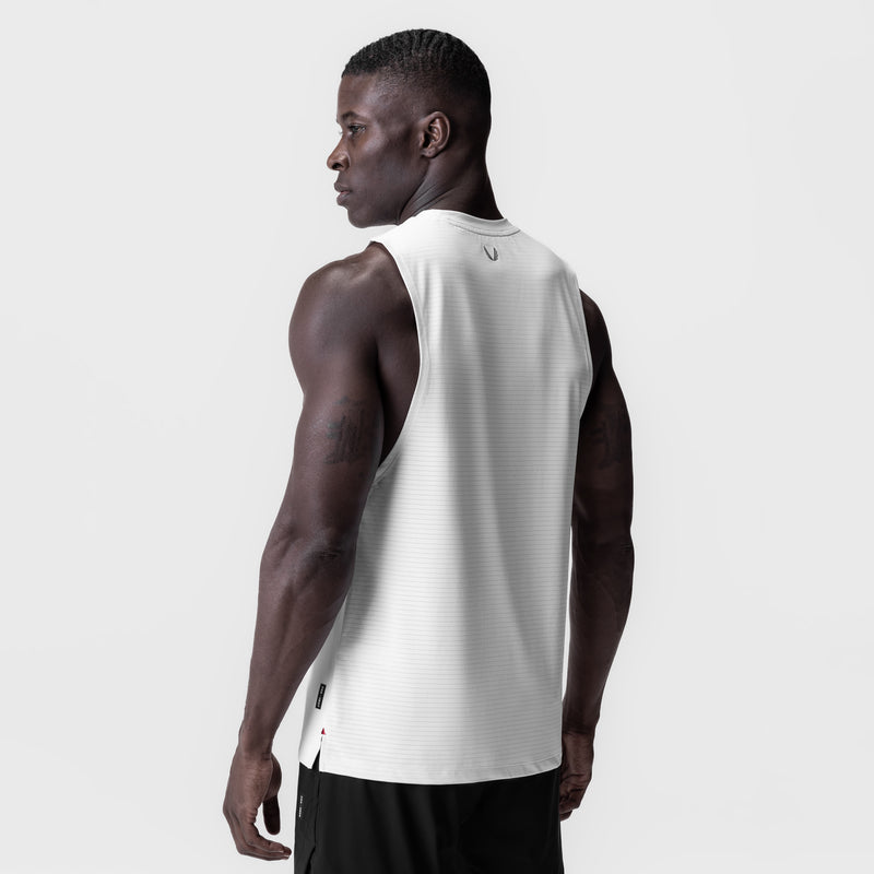 0837. 3D-Lite® 2.0 Lycra®  Muscle Tank - White "RP"