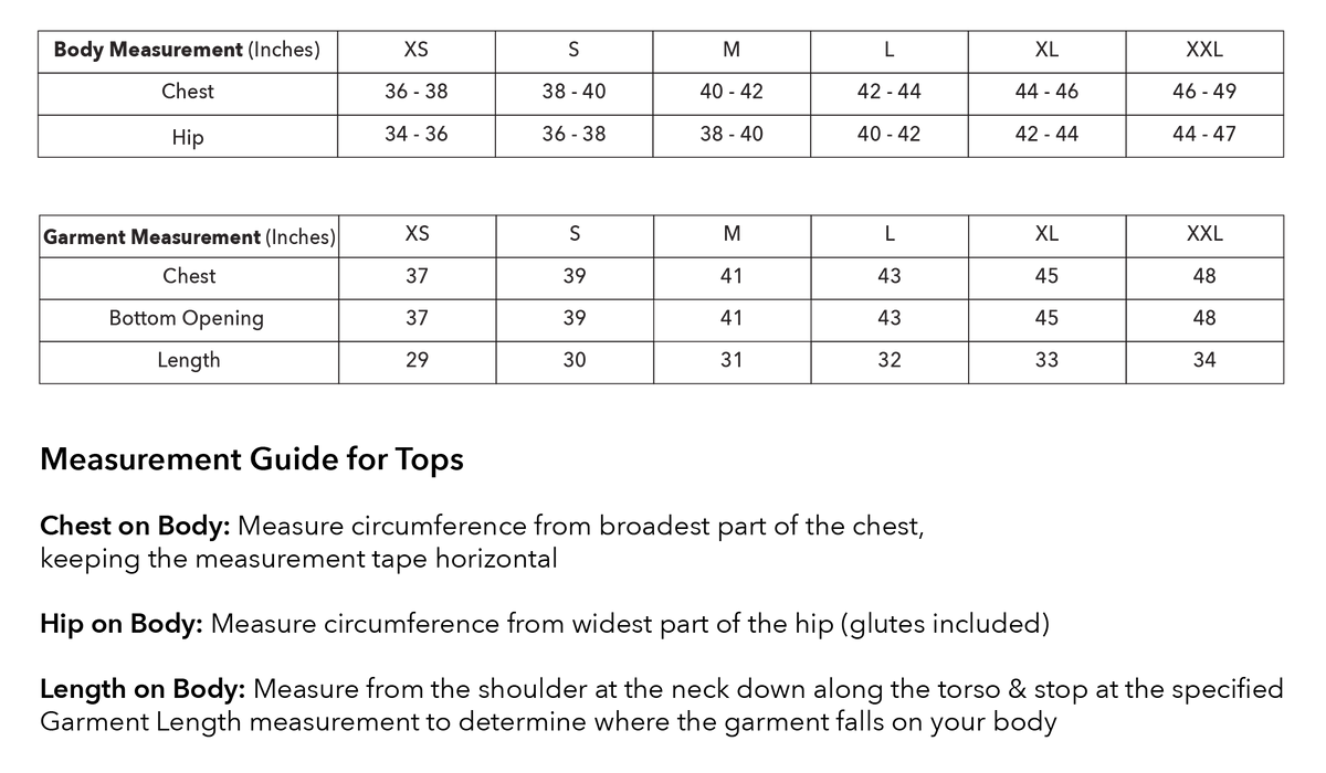 Size guide