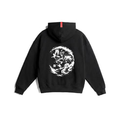 0874. Tech-Terry™ Zip Hoodie - Black "Warrior"