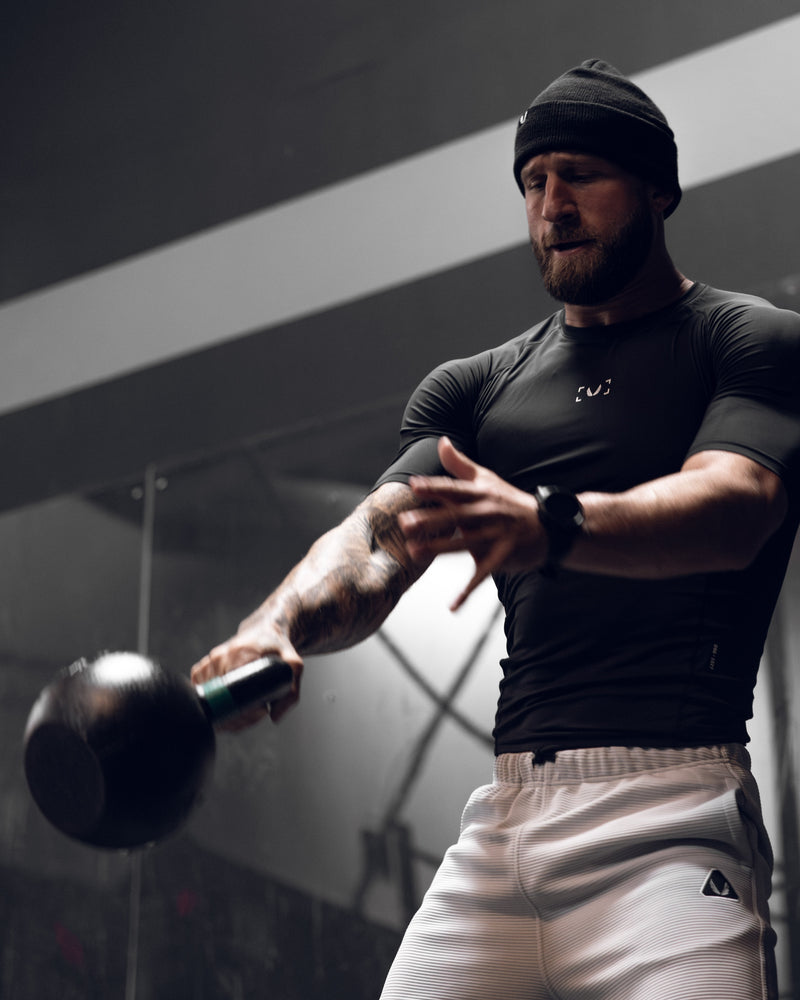 1027. WarpFlexx-Lite® Half-Sleeve Baselayer - Black
