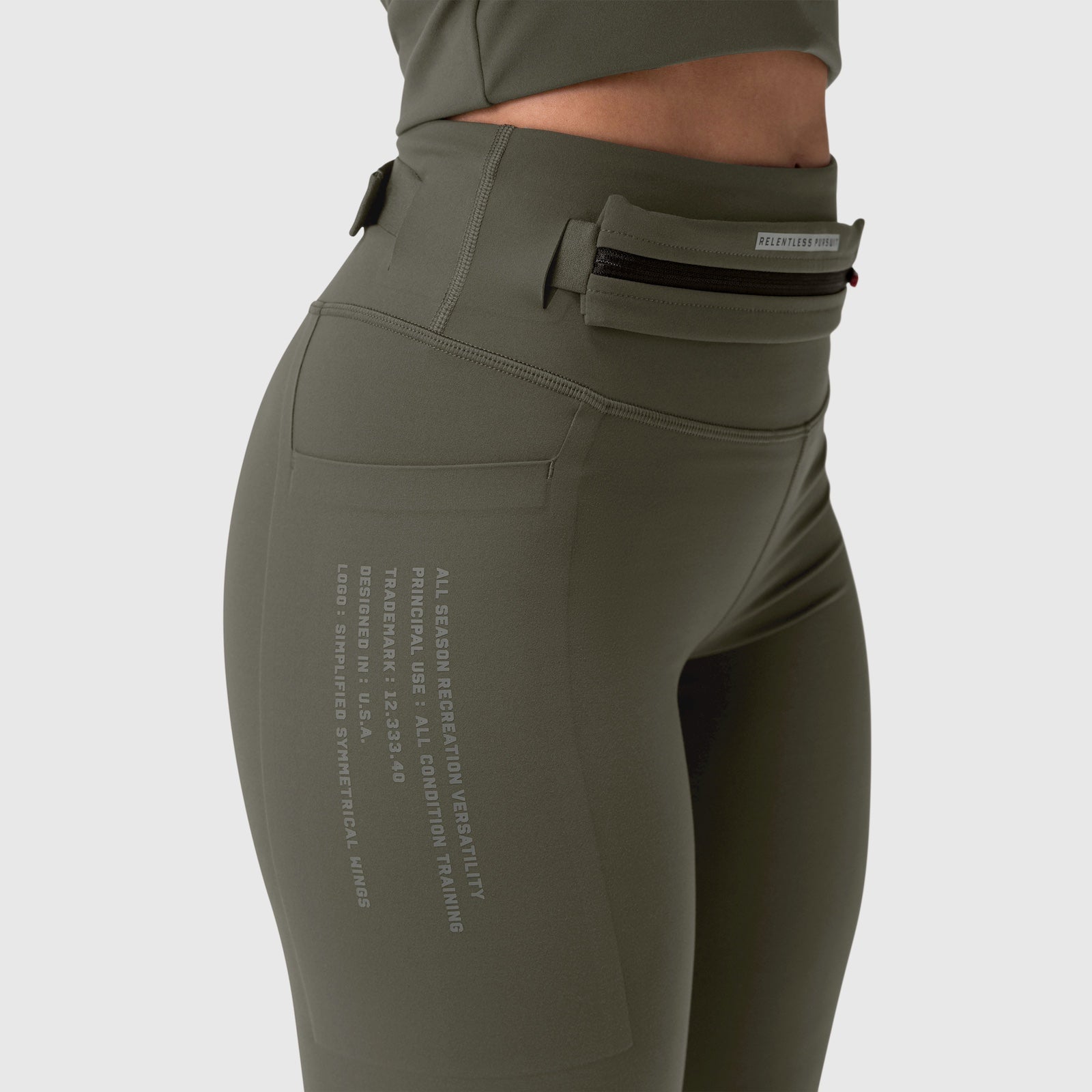 W030. LYCRA® 3-in-1 Legging - Olive