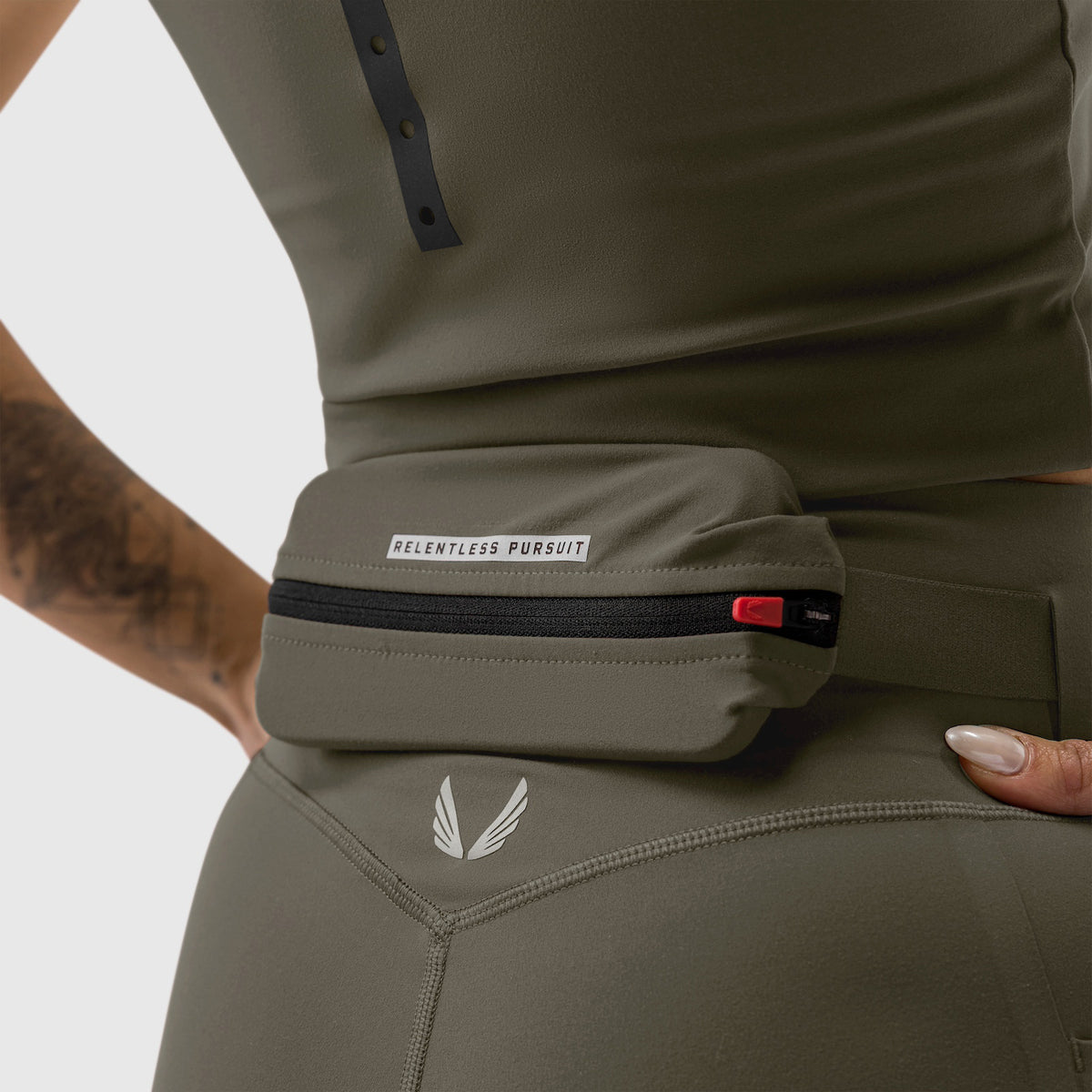 W030. LYCRA® 3-in-1 Legging - Olive