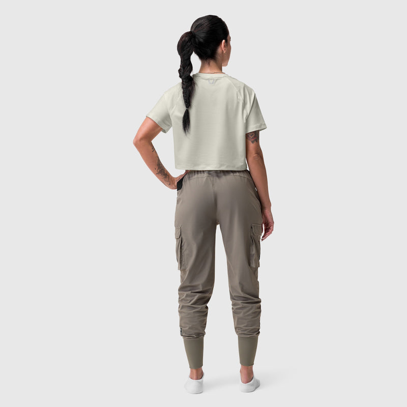 W018. AeroSilver® Cropped Tee - Ivory Cream