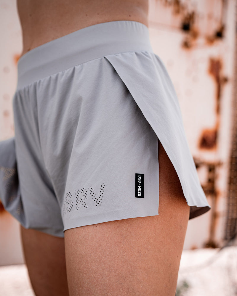 W026. Aerotex™ Side Split Run Short - Olive
