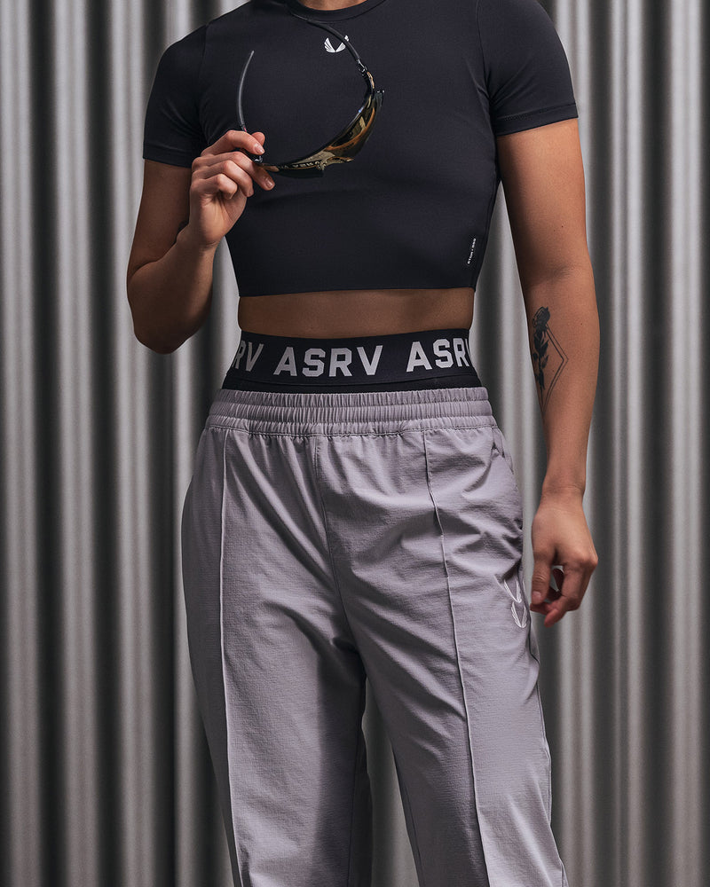 W036. Ripstop Relaxed Track Pant - Black