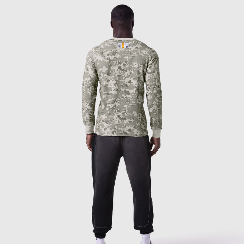 1112. Waffle Knit Longsleeve - Digital Camo