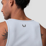 0986. Creora® Tech Ribbed Tank - Ice Blue