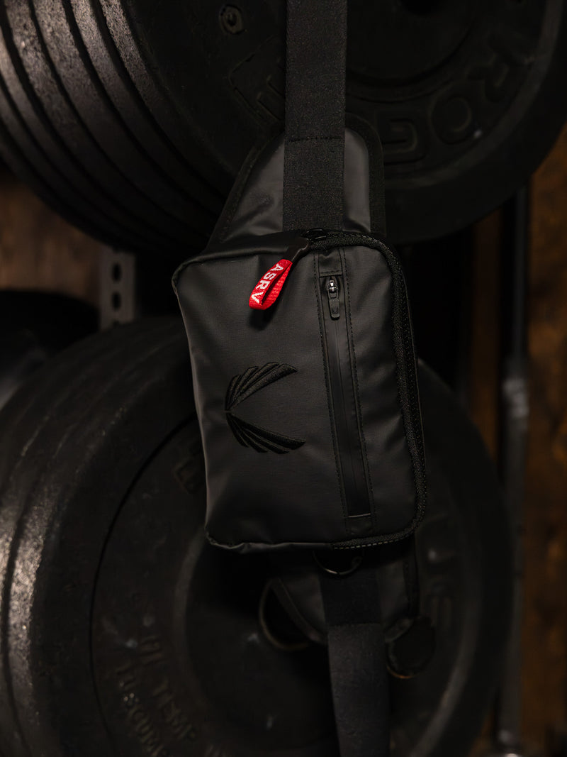 0197. Water Resistant Small Crossbody Bag - Black