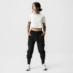 ASRV x Tonal Women's AeroSilver® Cropped Training Tee - Ivory Cream