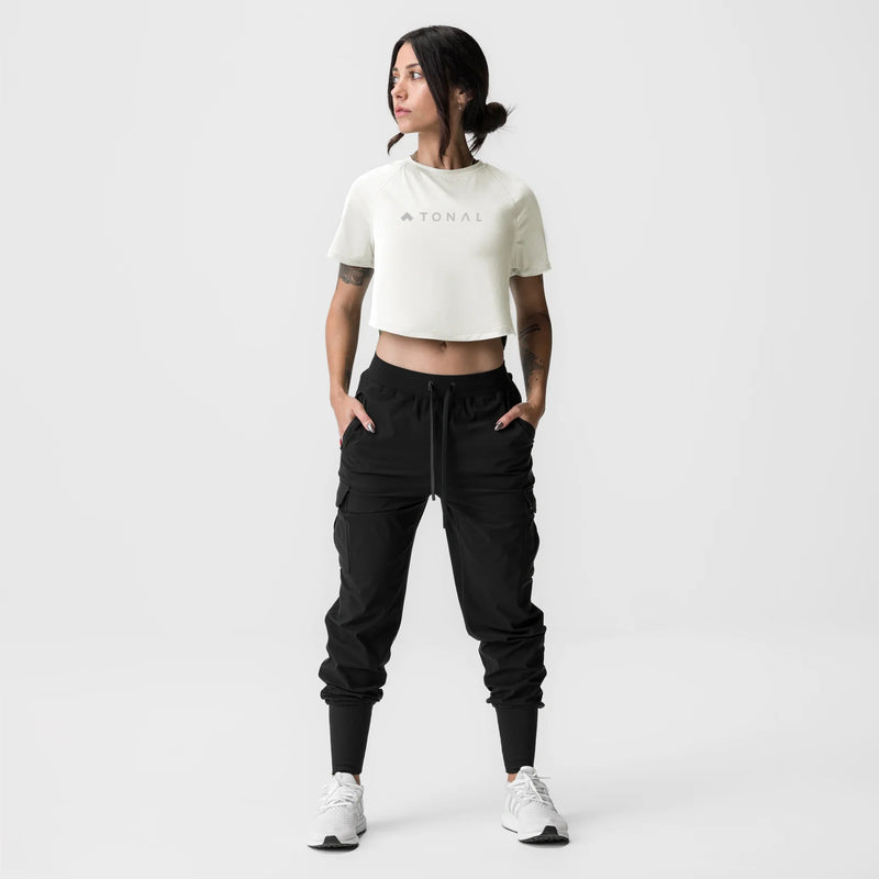 ASRV x Tonal Women's AeroSilver® Cropped Training Tee - Ivory Cream