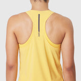 Aerotex™ Perforated Run Tank in Amber, back view on model