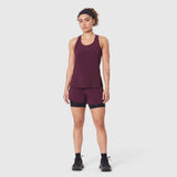 Aerotex™ Perforated Run Tank in Merlot, front view on model