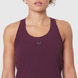 Aerotex™ Perforated Run Tank in Merlot, front view on model