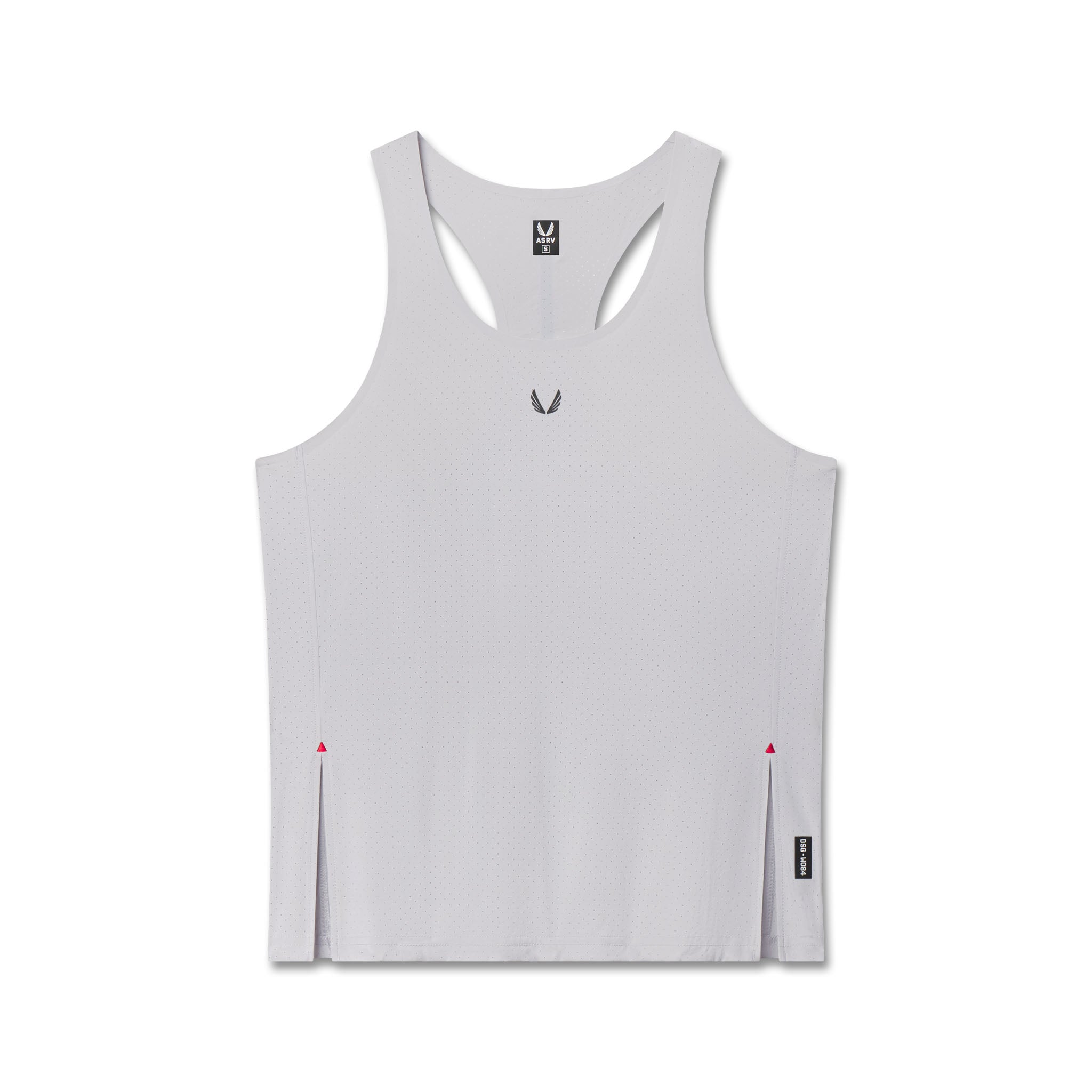 Flatlay Aerotex™ Perforated Run Tank in Slate Grey, front view