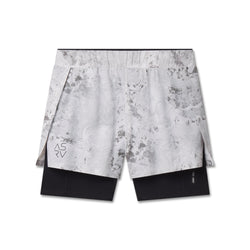 W087. Aerotex™ Side Split Liner Short - Sedona Snow Camo