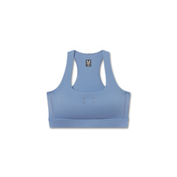 W096. LYCRA® ADAPTIV Racerback Sports Bra - Slate Blue
