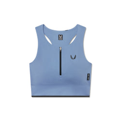 W097. LYCRA® ADAPTIV Seamless Zip Bra - Slate Blue