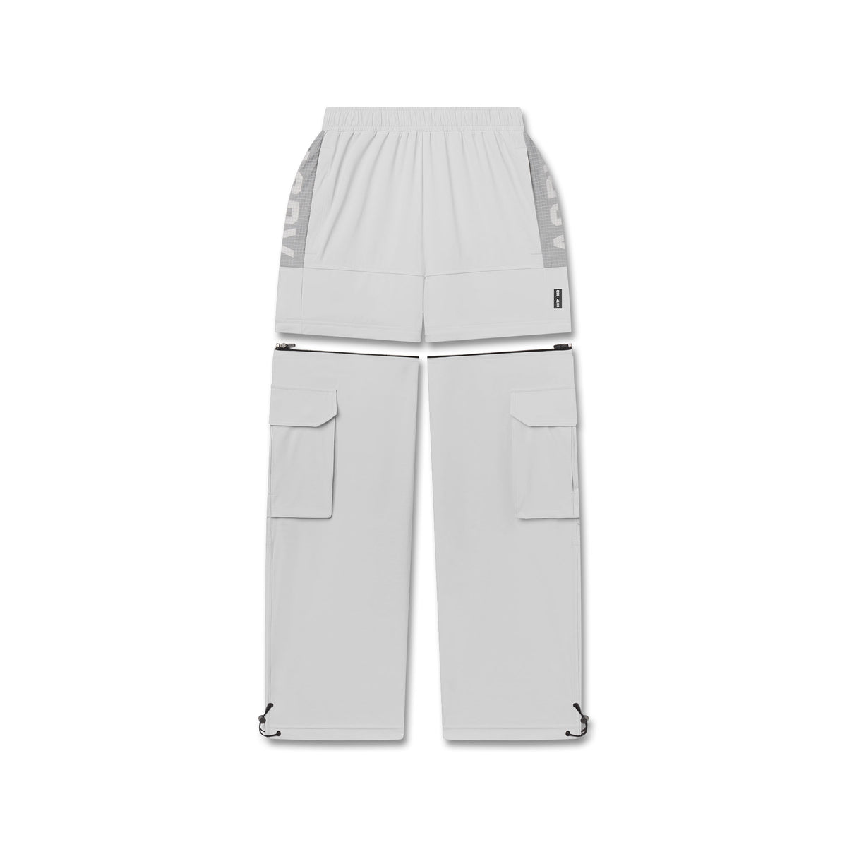 Flatlay W100 2-in-1 Convertible Pant in slate grey, front view