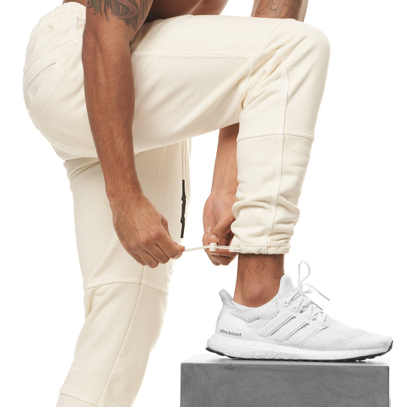 0266. Garment-Dyed French Terry Relaxed Jogger - Ivory Cream – ASRV