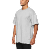 0479. French Terry Oversized Tee - Heather Grey